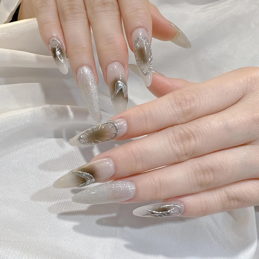 nail tay tròn nhọn sang chảnh