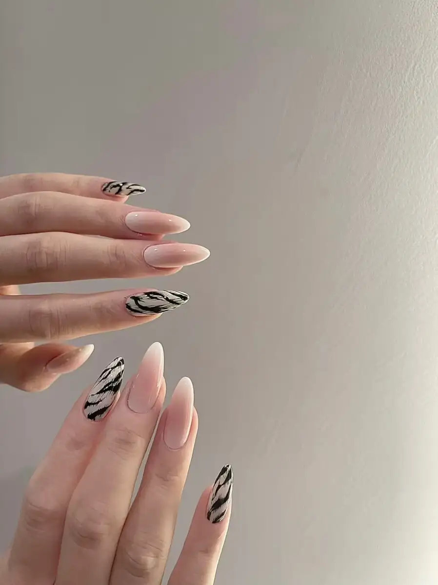 nail móng tròn nhọn chanh xả