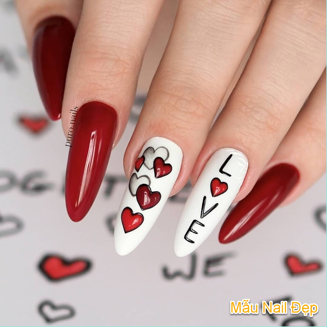 Mẫu Nail Đẹp: Hướng dẫn vẽ nail xinh đón Valentine, ngày Lễ Tình Nhân, xu hướng nail 2022