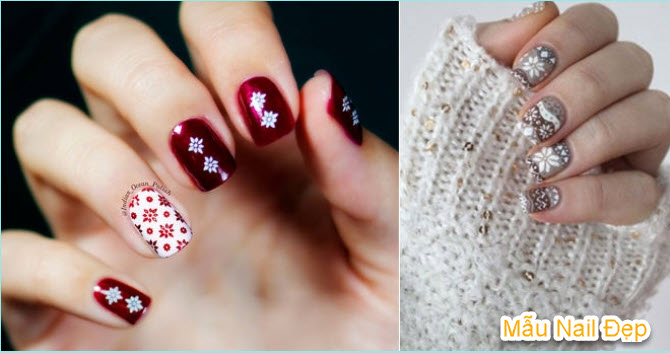 Mẫu Nail Đẹp: Dạy vẽ nail bông tuyết đón Giáng Sinh, xu hướng nail 2022