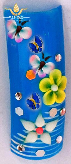 8 mẫu học vẽ móng tay sắc xanh chào hè; - baogiadinh.vn