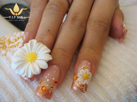 Học vẽ nail hoa cúc dại tuyệt đẹp; - baogiadinh.vn