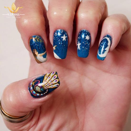 mẫu nail đẹp lấy ý tưởng từ bầu trời đêm; - baogiadinh.vn