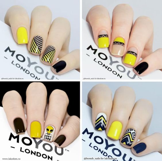 mẫu nail không gian 