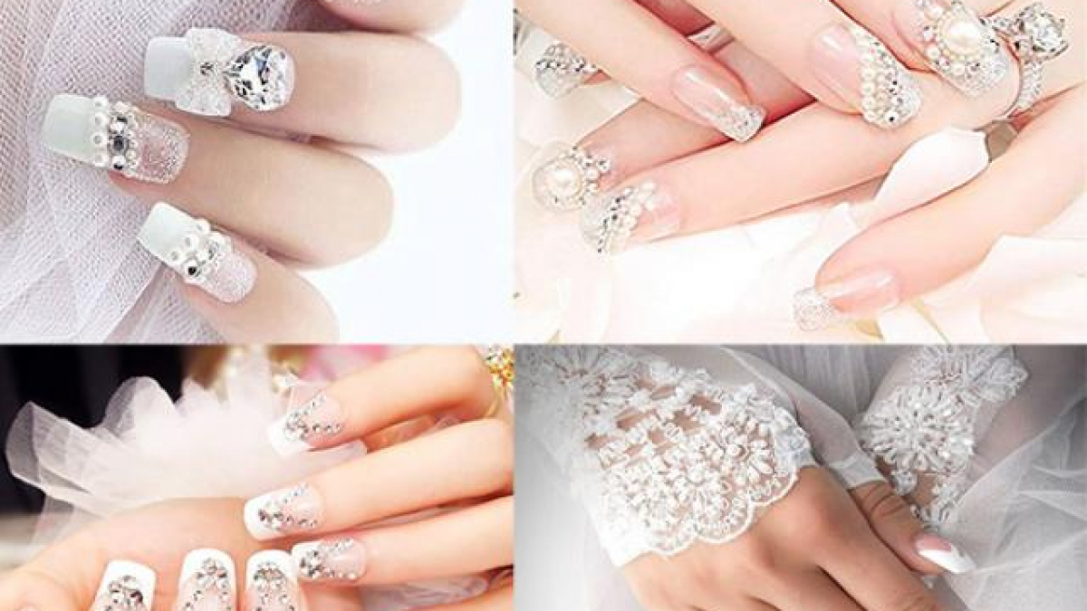 mẫu nail đính đá lồng lộn - lamnails.Net