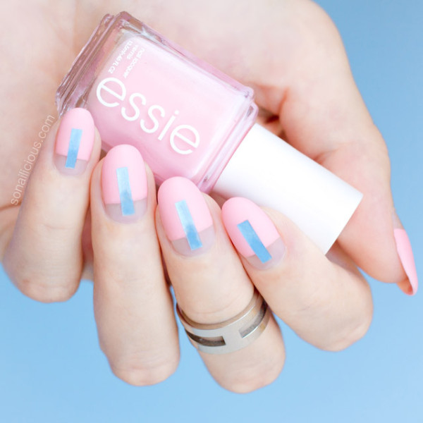 Futuristic-nails-Essie-Need-a-Vacation- - lamnails.Net