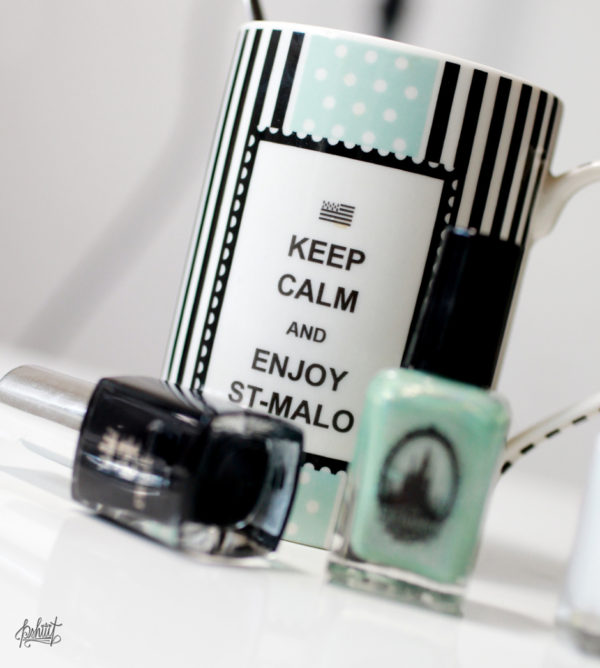 nail-art-mint-blanc-et-noir3 - lamnails.Net