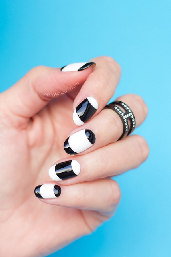 French-nails-monochrome-nails - lamnails.Net