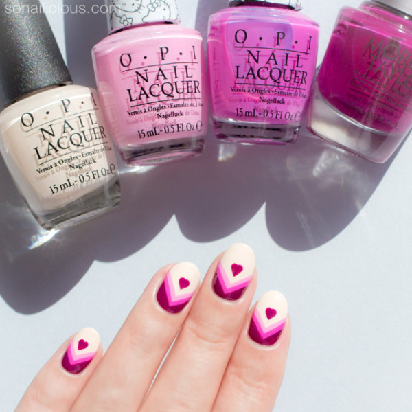 pink-Valentines-Day-Nails-3 - lamnails.Net