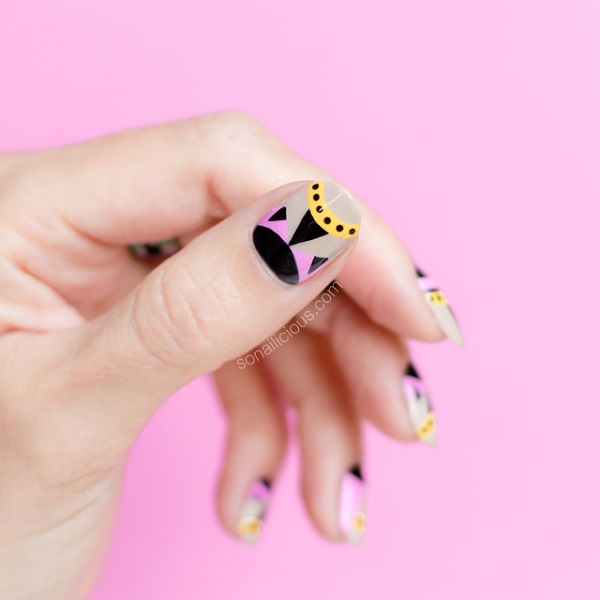 fendi-nal-art-geometric-nail-art - lamnails.Net