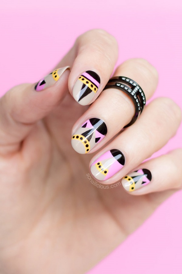 geometric-nail-art-fendi-pumps - lamnails.Net