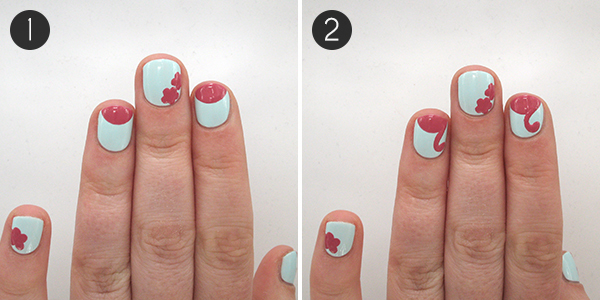 flamingo-and-floral-nail-art-perfect-poolside-mani_251758 - lamnails.Net