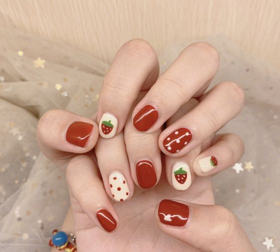 Mẫu nail đơn giản cute nhất 