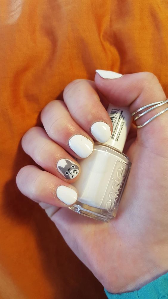 Mẫu nail hoạt hình đơn giản