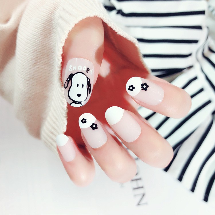 Mẫu nail hình chú chó hoạt hình 