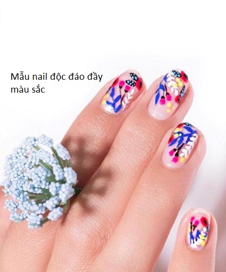 mẫu nail độc đáo đầy màu sắc