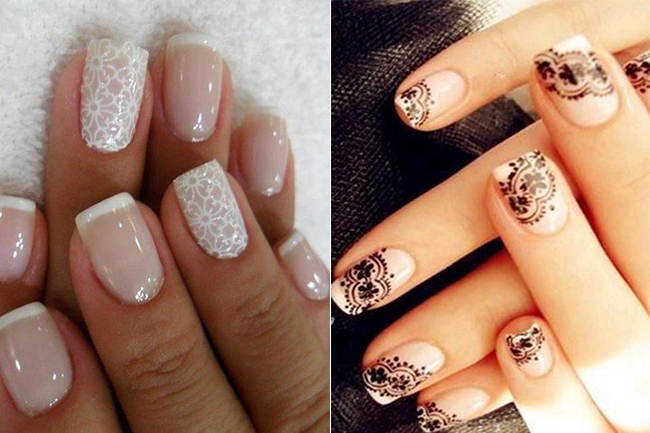 Mẫu nail độc đáo kiểu ren đẹp 