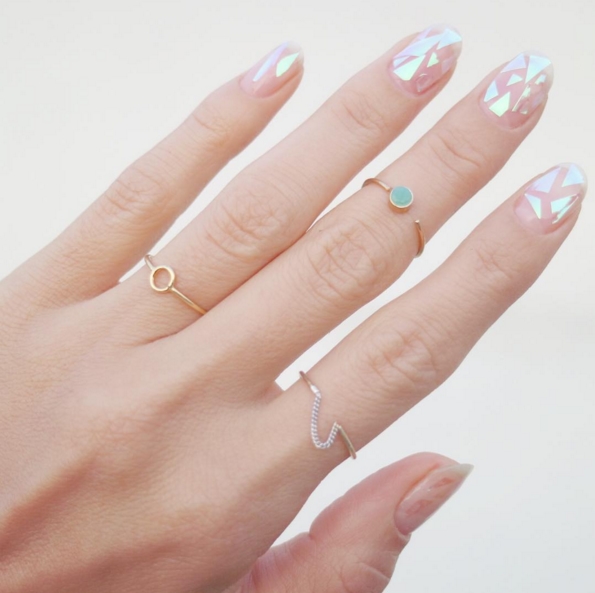 Mẫu nail thủy tinh cách điệu