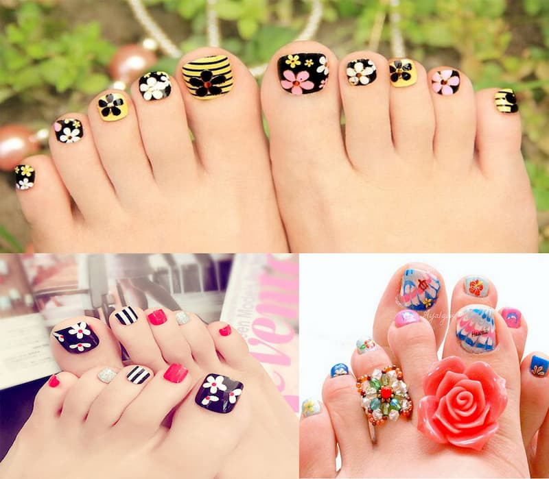 Mẫu nail chân đẹp dễ thương