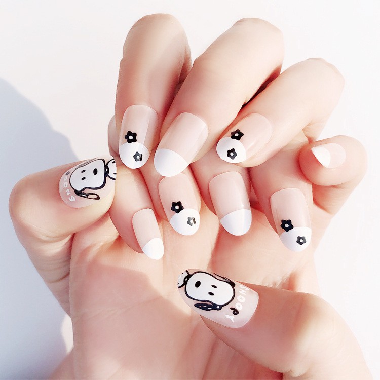 mẫu nail chú chó dễ thương