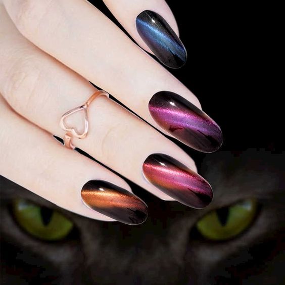 Mẫu nail mắt mèo độc đáo