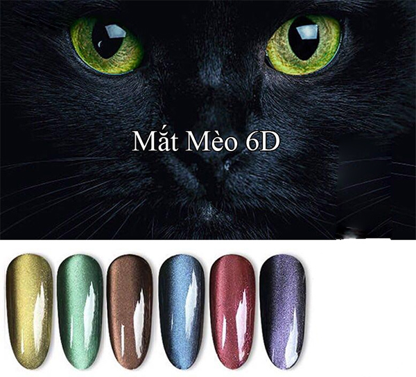 mẫu nail mắt mèo ấn tượng