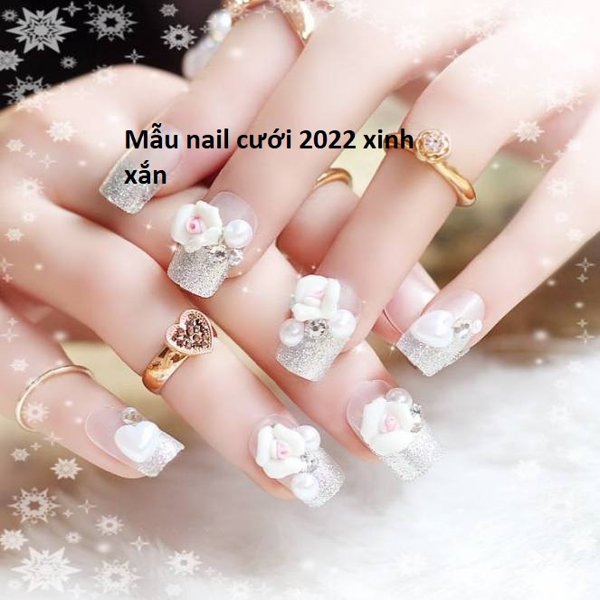 Bảng xếp hạng mẫu nail cô dâu 2022 cực dễ thương cho nàng trong ngày trọng đại