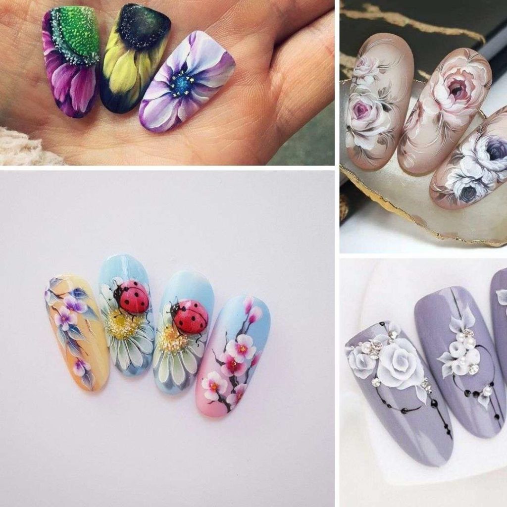 Mẫu nail Nhật Bản kiểu vẽ 3D
