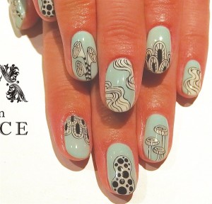 mẫu nail Nhật Bản hình bầu dục