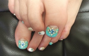 Mẫu nail chân Nhật Bản sang trọng