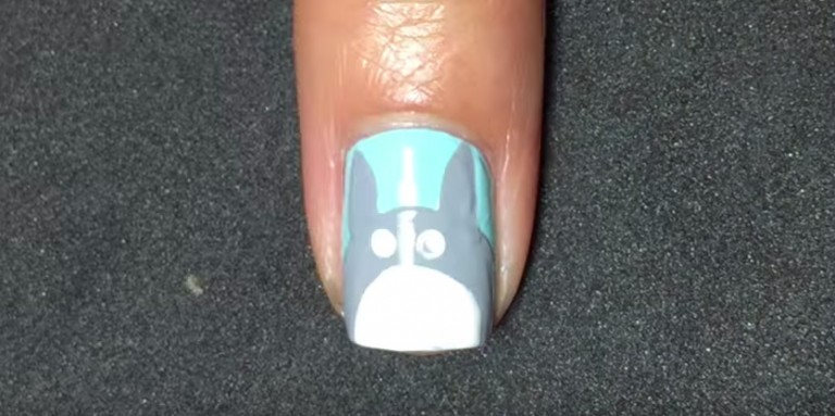 vẽ nail hoạt hình Totoro