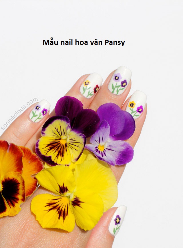 Tuyển tập mẫu nail hoa văn Pansy nghệ thuật từ Siberia khá độc đáo