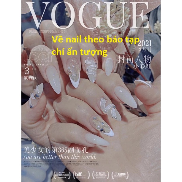 Chuyện làm nails: Hướng dẫn vẽ nail nghệ thuật 2023 theo trang bìa tạp của Mỹ