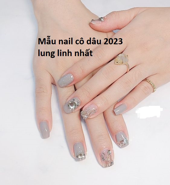 mẫu nail cô dâu 2023