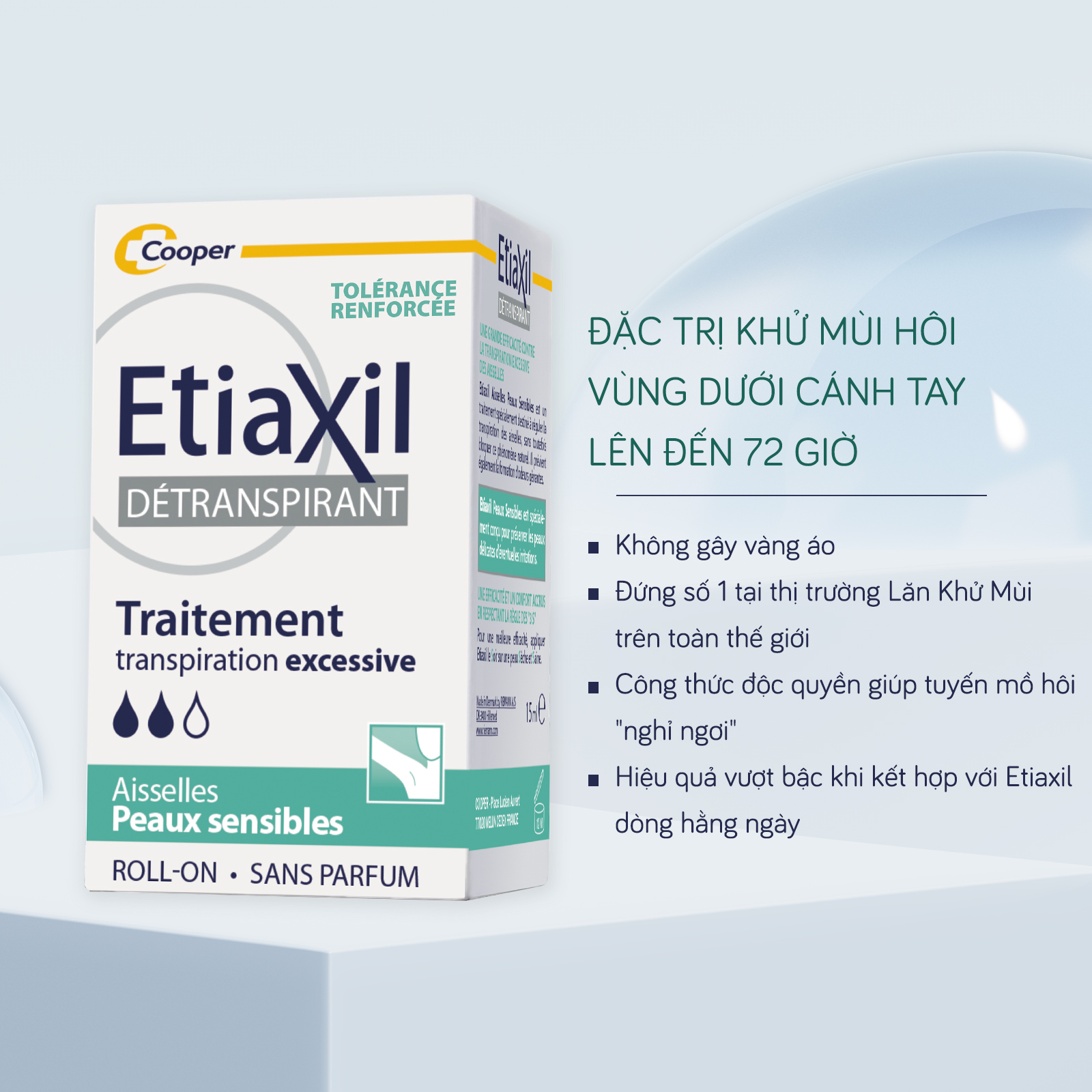 Chăm sóc cơ thể với ETIAXIL lăn khử mùi cho da nhạy cảm